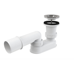 Casa si Gradina - Sanitare - Lavoar baie si accesorii - Accesorii baterii sanitare - Sifon pentru cadita dus, Hypo, 1.1/2", legatura joasa, cu ventil - Infinity.ro