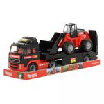Jucarii, Copii si Bebe - Jucarii si jocuri - Vehicule si jucarii cu telecomanda - Utilaje constructie de jucarie - Camion+buldozer - Mammoet, 89 x 19 x 25 cm, Polesie - Infinity.ro