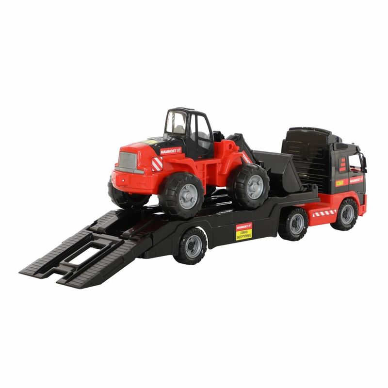 Jucarii, Copii si Bebe - Jucarii si jocuri - Vehicule si jucarii cu telecomanda - Utilaje constructie de jucarie - Camion+buldozer - Mammoet, 89 x 19 x 25 cm, Polesie - Infinity.ro
