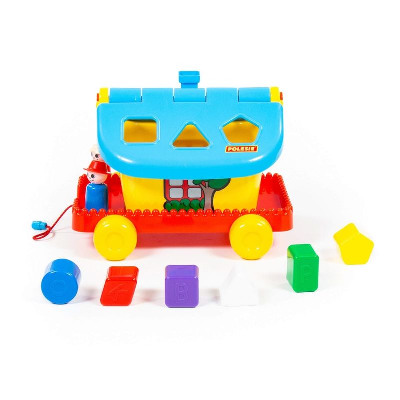 Jucarii, Copii si Bebe - Jucarii si jocuri - Jucarii bebelusi - Jucarii de tras/impins - Casuta cu forme si roti, Polesie - Infinity.ro