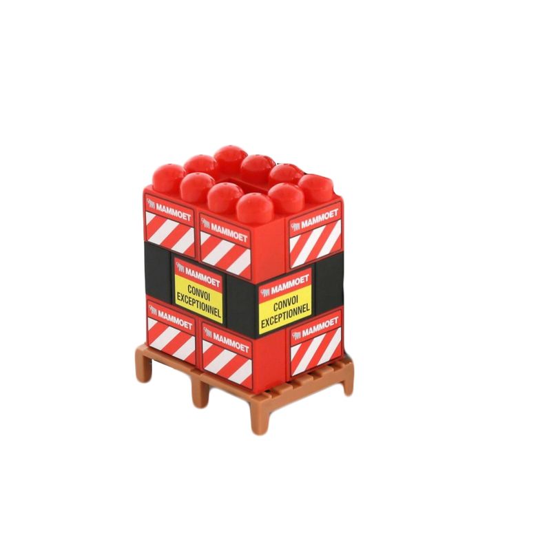 Jucarii, Copii si Bebe - Jucarii si jocuri - Vehicule si jucarii cu telecomanda - Utilaje constructie de jucarie - Stivuitor cu palet cuburi - Mammoet, 48 x 21 x 22 cm, Polesie - Infinity.ro
