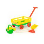 Jucarii, Copii si Bebe - Jucarii si jocuri - Papusi si accesorii - Carucioare papusi si accesorii - Carucior+lopata, grebla si stropitoare, 43 x 29 x 21 cm, Wader - Infinity.ro
