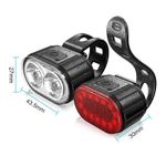 Sport si Outdoor - Ciclism - Accesorii pentru biciclete - Lumini biciclete - Set Lumini Bicicleta, Far si Stop LED,Negru - Negru - Infinity.ro