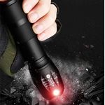 Sport si Outdoor - Camping - Articole solare camping - Lampi si lanterne camping - Set 4 Lanterne Tactice LED, Reincarcabile USB, Focus Ajustabil - Negru - Infinity.ro