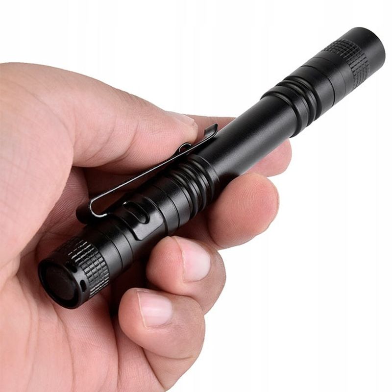 Sport si Outdoor - Camping - Articole solare camping - Lampi si lanterne camping - Set 4 Lanterne Tactice LED, Reincarcabile USB, Focus Ajustabil - Negru - Infinity.ro