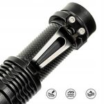 Sport si Outdoor - Camping - Articole solare camping - Lampi si lanterne camping - Set 4 Lanterne Tactice LED, Reincarcabile USB, Focus Ajustabil - Negru - Infinity.ro