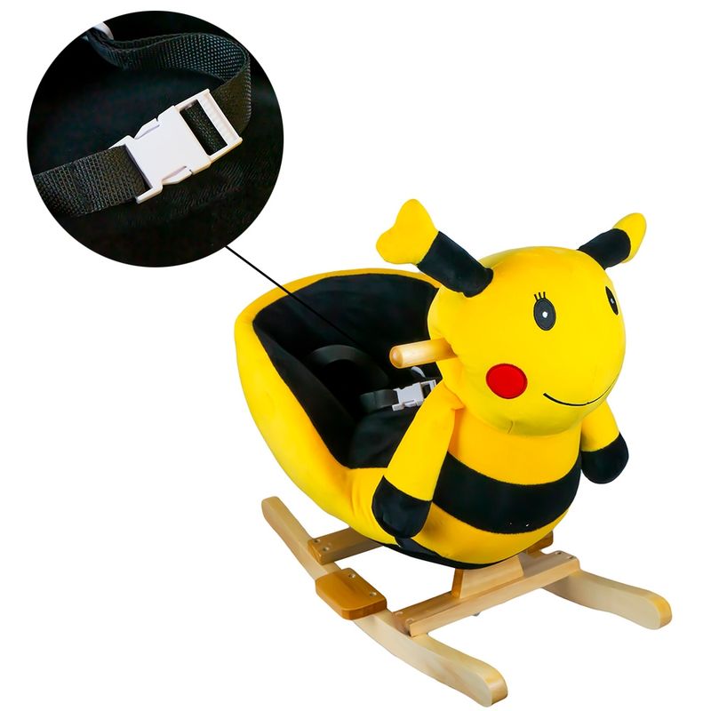 Jucarii, Copii si Bebe - Jucarii si jocuri - Jucarii de exterior - Balansoare copii - Balansoar pentru bebelusi, Albinuta, lemn + plus, 60 x 34 x 45 cm - Infinity.ro