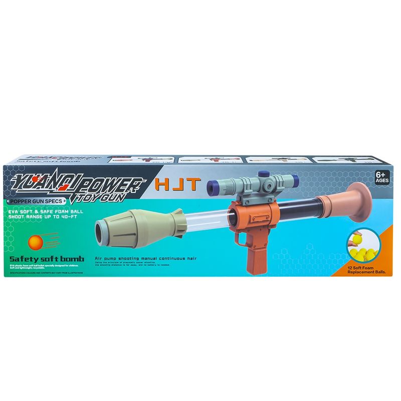 Jucarii, Copii si Bebe - Jucarii si jocuri - Jucarii de rol - Arme de jucarie - Pusca cu aer + gloante burete - Infinity.ro