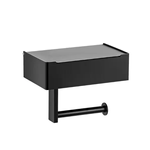 Casa si Gradina - Sanitare - Suporturi si accesorii baie - Suporturi baie - Suport hartie igienica cu raft depozitare servetele umede si raft pentru telefon - 14.5 x 20.5 x 12 cm - Infinity.ro