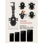 Laptop, Telefoane si Tablete - Telefoane mobile si accesorii - Accesorii Telefoane - Alte accesorii telefoane - Suport auto pentru telefon cu prindere la oglinda retrovizoare 360 grade - Negru - Infinity.ro