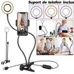 Casa si Gradina - Corpuri si surse de iluminat - Veioze si lampi - Veioze - Lampa de birou LED Selfie Ring Profesionala cu Telecomanda - Negru - Infinity.ro