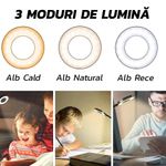 Casa si Gradina - Corpuri si surse de iluminat - Veioze si lampi - Veioze - Lampa de birou LED Selfie Ring Profesionala cu Telecomanda - Negru - Infinity.ro