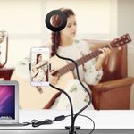 Casa si Gradina - Corpuri si surse de iluminat - Veioze si lampi - Veioze - Lampa de birou LED Selfie Ring Profesionala cu Telecomanda - Negru - Infinity.ro