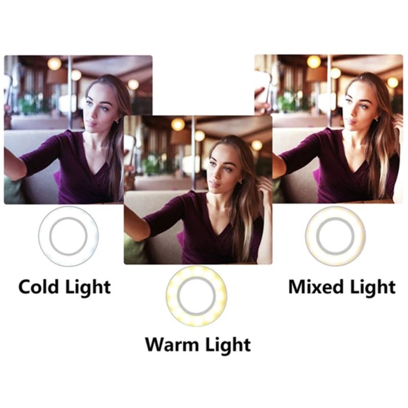 Casa si Gradina - Corpuri si surse de iluminat - Veioze si lampi - Veioze - Lampa de birou LED Selfie Ring Profesionala cu Telecomanda - Negru - Infinity.ro