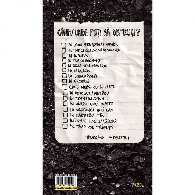 Carti si Birotica - Carti - Carti pentru copii - Carti interactive - Jurnalul meu trasnit pentru vacanta editia 2, Keri Smith - Infinity.ro