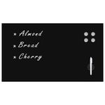 Carti si Birotica - Birotica - Accesorii de birou - Table si clipboard-uri - Tabla magnetica de perete, 120 x 60 cm, sticla, negru - Infinity.ro