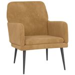 Casa si Gradina - Mobilier - Scaune si fotolii - Fotolii - Fotoliu, maro, 62x79x79 cm, catifea - Infinity.ro