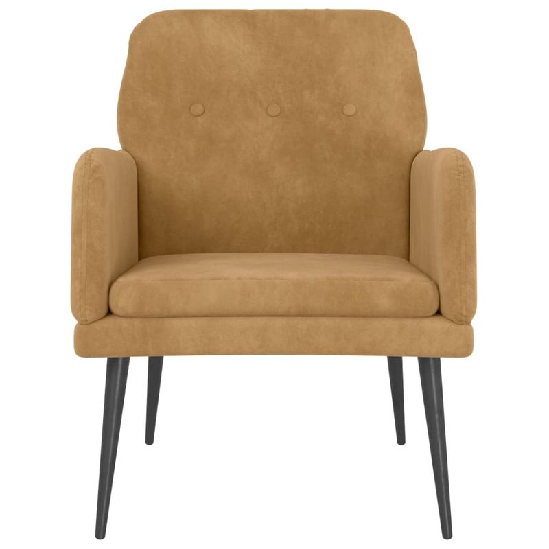Casa si Gradina - Mobilier - Scaune si fotolii - Fotolii - Fotoliu, maro, 62x79x79 cm, catifea - Infinity.ro