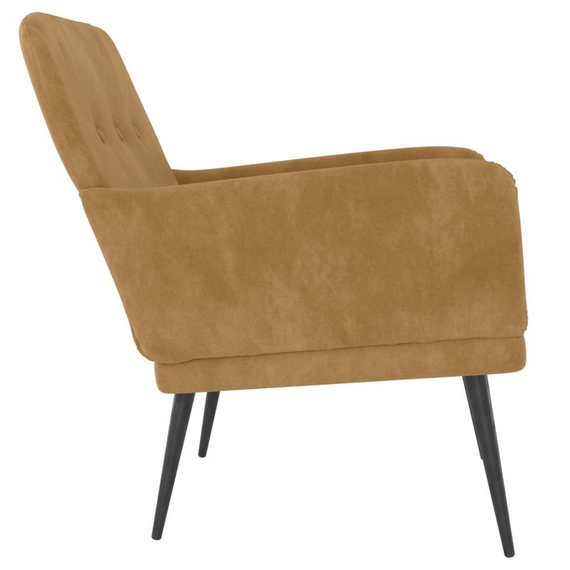 Casa si Gradina - Mobilier - Scaune si fotolii - Fotolii - Fotoliu, maro, 62x79x79 cm, catifea - Infinity.ro