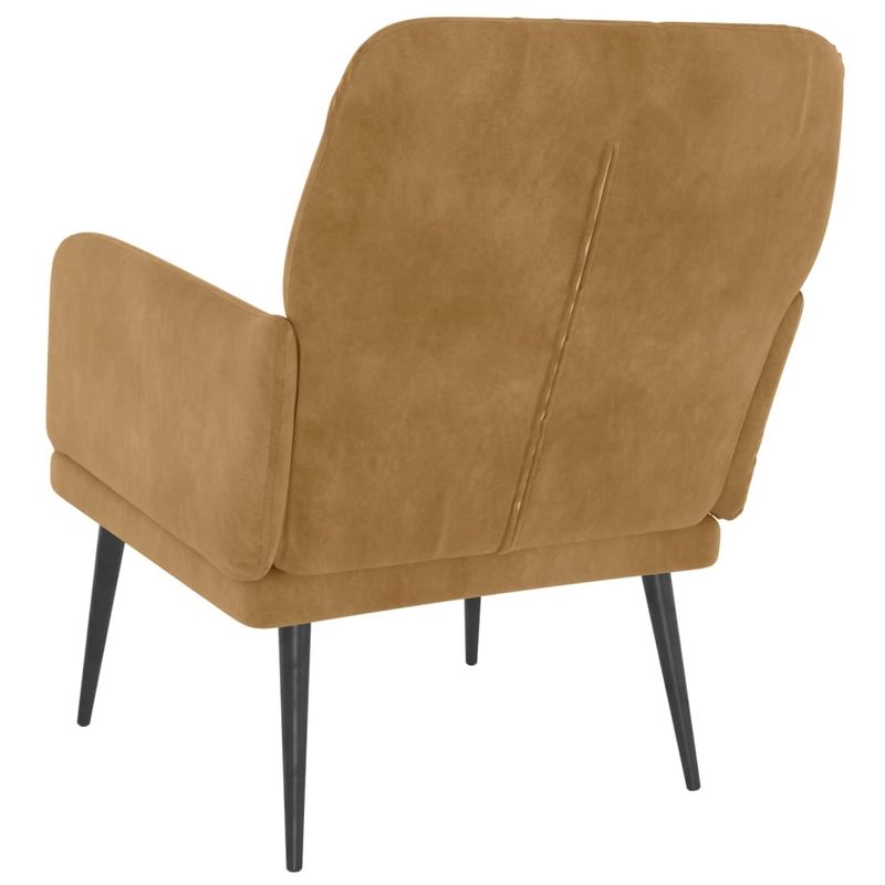 Casa si Gradina - Mobilier - Scaune si fotolii - Fotolii - Fotoliu, maro, 62x79x79 cm, catifea - Infinity.ro
