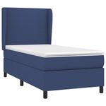 Casa si Gradina - Mobilier - Paturi si accesorii - Paturi - Pat box spring cu saltea, albastru, 80x200 cm, textil - Infinity.ro
