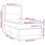 Casa si Gradina - Mobilier - Paturi si accesorii - Paturi - Pat box spring cu saltea, albastru, 80x200 cm, textil - Infinity.ro