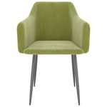 Casa si Gradina - Mobilier - Scaune si fotolii - Scaune - Scaune de bucatarie, 2 buc., verde deschis, catifea - Infinity.ro