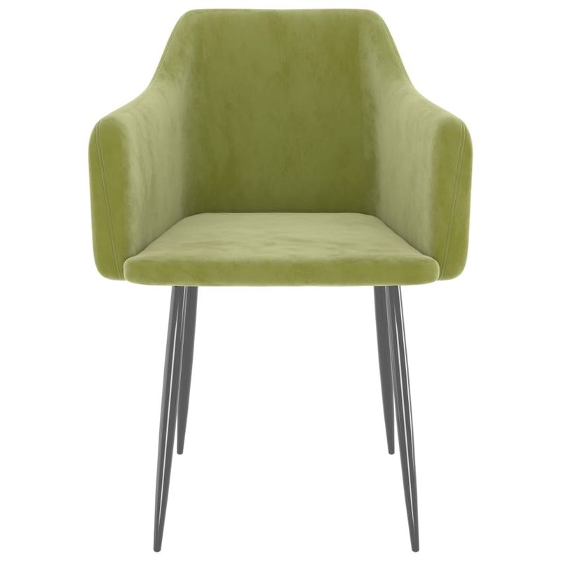 Casa si Gradina - Mobilier - Scaune si fotolii - Scaune - Scaune de bucatarie, 2 buc., verde deschis, catifea - Infinity.ro