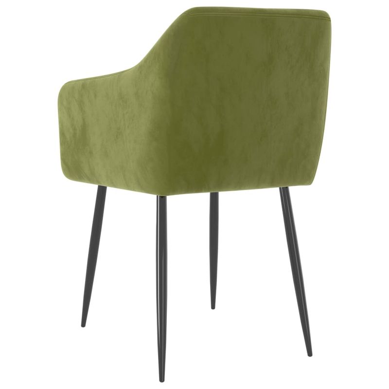 Casa si Gradina - Mobilier - Scaune si fotolii - Scaune - Scaune de bucatarie, 2 buc., verde deschis, catifea - Infinity.ro