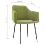 Casa si Gradina - Mobilier - Scaune si fotolii - Scaune - Scaune de bucatarie, 2 buc., verde deschis, catifea - Infinity.ro