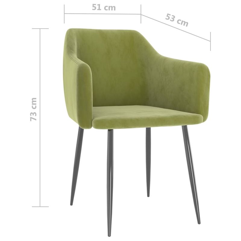Casa si Gradina - Mobilier - Scaune si fotolii - Scaune - Scaune de bucatarie, 2 buc., verde deschis, catifea - Infinity.ro