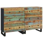 Casa si Gradina - Mobilier - Comode si corpuri - Comode - Servante, 2 buc., 60x33x75 cm, lemn masiv reciclat - Infinity.ro