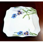 Casa si Gradina - Corpuri si surse de iluminat - Plafoniere, aplice si spoturi - Set 6 farfurii, patrate, albe, opal, adanci, 22cm, decor floral - Infinity.ro