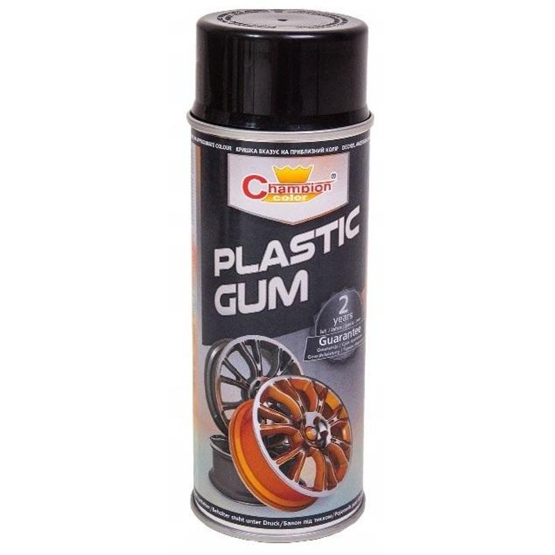 Auto si Moto - Piese auto si accesorii - Caroserie - Vopsele auto si accesorii - Spray Vopsea Cauciucata pentru Jante, culoare neagra, 400ml, Champion Color - Infinity.ro