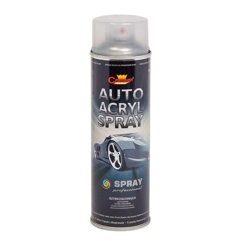 Auto si Moto - Piese auto si accesorii - Caroserie - Vopsele auto si accesorii - Spray Vopsea 500ml Acrilic Profes. Lac Transparent Champion Color - Infinity.ro