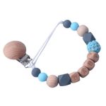 Jucarii, Copii si Bebe - Hrana si alaptare - Biberoane, suzete si accesorii hranire - Suzete si accesorii - Lant suport pentru suzeta bebelusi, clips, bleu - Infinity.ro
