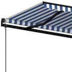 Casa si Gradina - Gradina si terasa - Umbrele si pavilioane - Umbrele - Copertina retractabila automat, albastru si alb, 450x350 cm - Infinity.ro