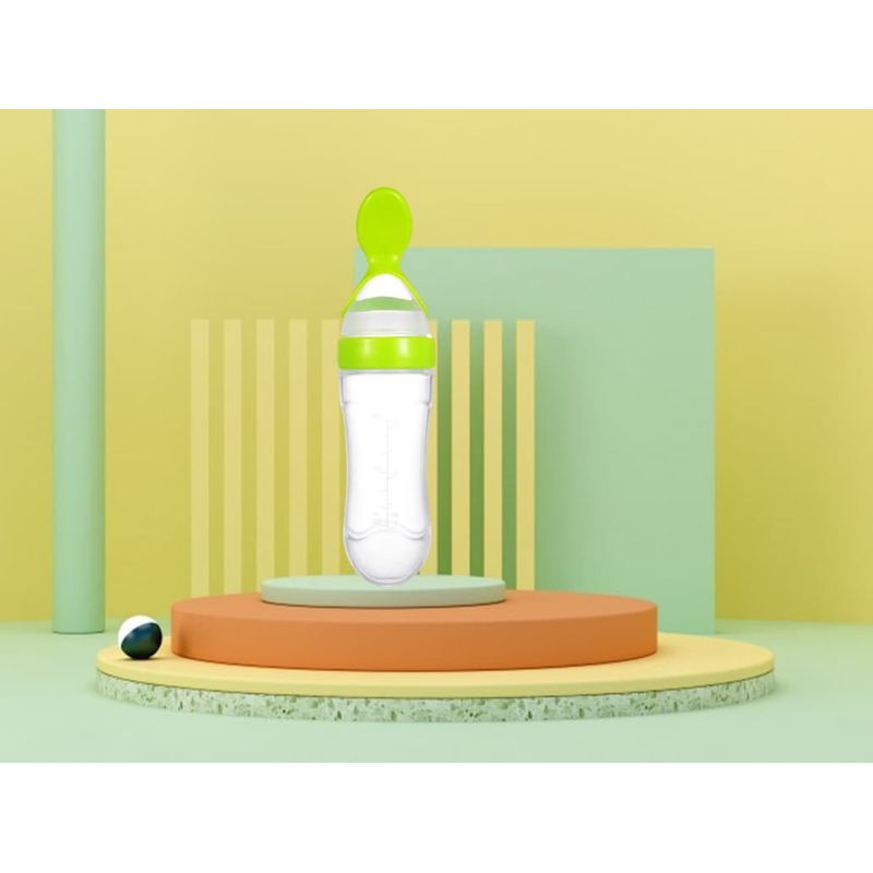 Recipient-pentru-stocare-hrana-bebelusi-cu-lingurita-90-ml-verde