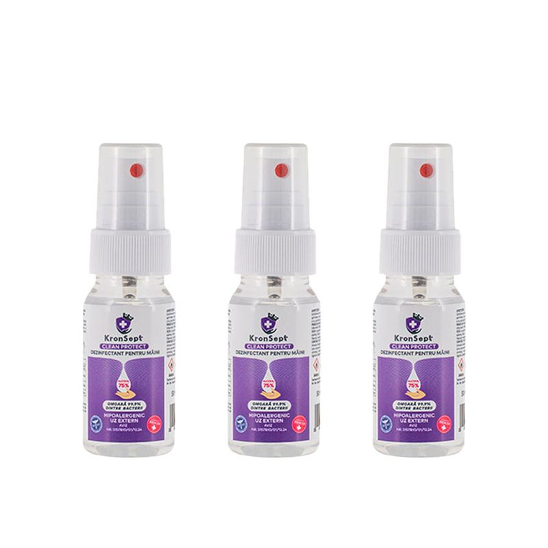 Set-dezinfectant-pentru-maini-KronSept-Clean-Protect-hipoalergenic-uz-extern-flacon-spray-50ml