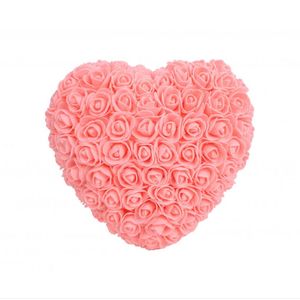 Inima din trandafiri, de spuma, Rose Heart, Valentine's Day, roz somon, 25cm