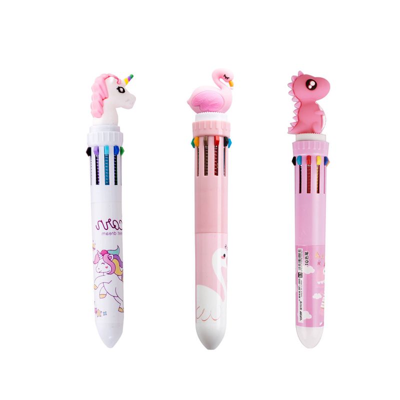 Set-pixuri-colorate-pentru-copii-3-buc-unicorn-roz-flamingo-roz-dinozaur-roz