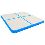 Sport si Outdoor - Fitness - Accesorii fitness - Saltele fitness - Saltea gimnastica gonflabila cu pompa albastru 200x200x10cm PVC - Infinity.ro