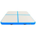 Sport si Outdoor - Fitness - Accesorii fitness - Saltele fitness - Saltea gimnastica gonflabila cu pompa albastru 200x200x10cm PVC - Infinity.ro