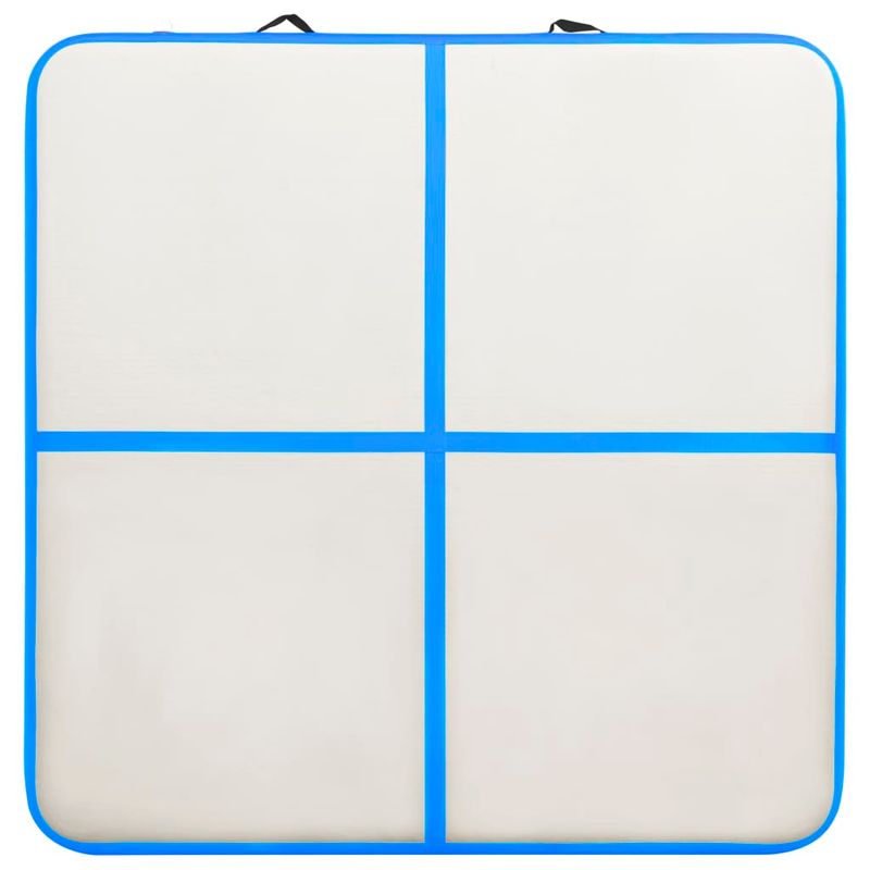Sport si Outdoor - Fitness - Accesorii fitness - Saltele fitness - Saltea gimnastica gonflabila cu pompa albastru 200x200x10cm PVC - Infinity.ro