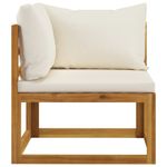 Casa si Gradina - Gradina si terasa - Mobilier exterior - Seturi mobila gradina - Set mobilier gradina cu perne, 5 piese, crem, lemn masiv acacia - Infinity.ro