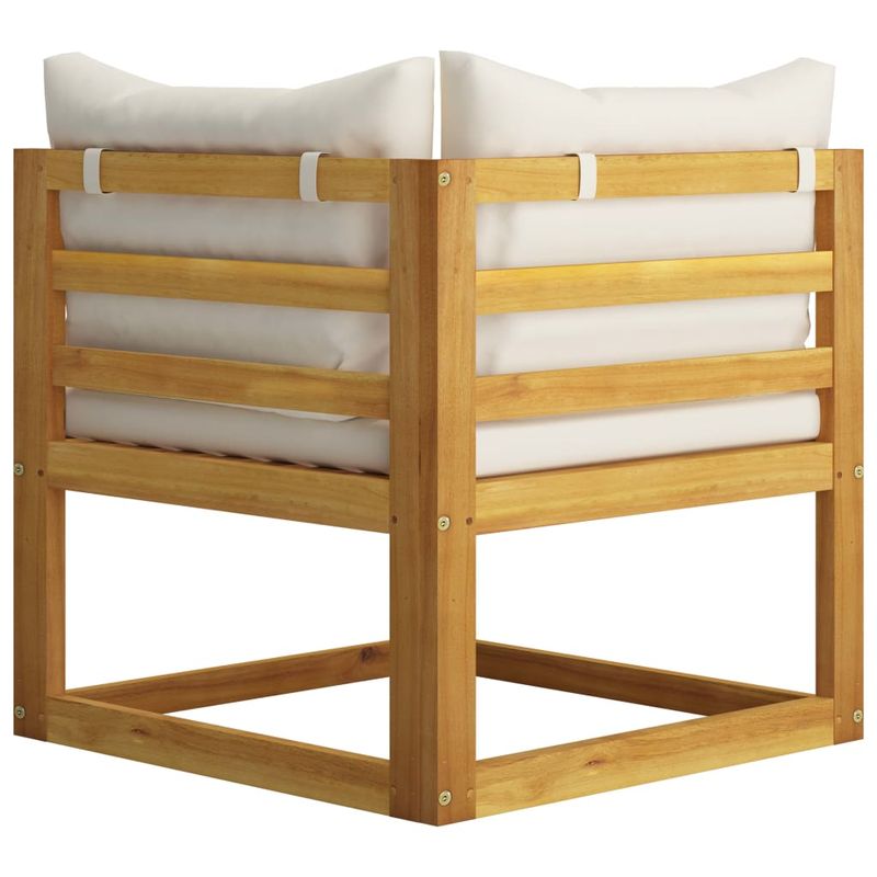 Casa si Gradina - Gradina si terasa - Mobilier exterior - Seturi mobila gradina - Set mobilier gradina cu perne, 5 piese, crem, lemn masiv acacia - Infinity.ro