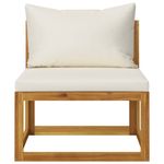 Casa si Gradina - Gradina si terasa - Mobilier exterior - Seturi mobila gradina - Set mobilier gradina cu perne, 5 piese, crem, lemn masiv acacia - Infinity.ro