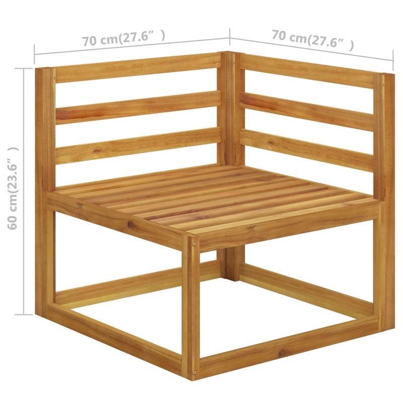 Casa si Gradina - Gradina si terasa - Mobilier exterior - Seturi mobila gradina - Set mobilier gradina cu perne, 5 piese, crem, lemn masiv acacia - Infinity.ro