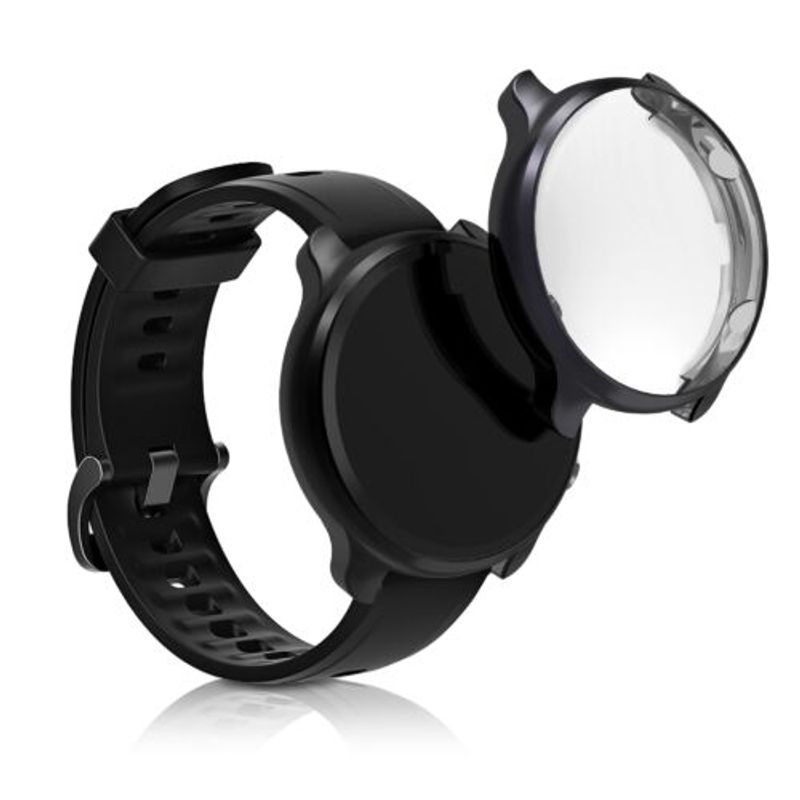 Laptop, Telefoane si Tablete - Wearables si gadgeturi - Wearables - Accesorii wearables - Set 2 Huse pentru Xiaomi Amazfit GTR 2/Amazfit GTR 2e, Kwmobile, Silicon, Negru, 53907.03 - Infinity.ro