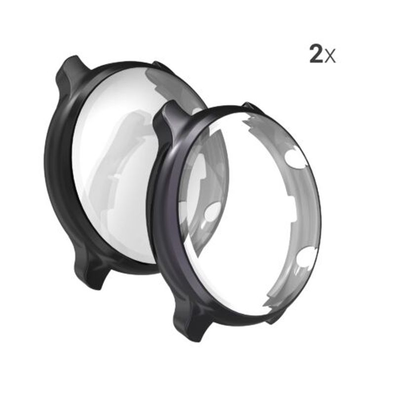 Laptop, Telefoane si Tablete - Wearables si gadgeturi - Wearables - Accesorii wearables - Set 2 Huse pentru Xiaomi Amazfit GTR 2/Amazfit GTR 2e, Kwmobile, Silicon, Negru, 53907.03 - Infinity.ro